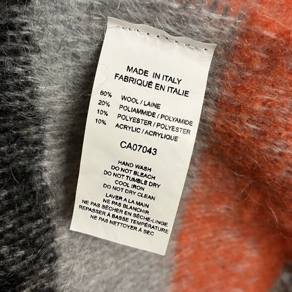 Veni Vidi Vici Scarf Stripe Wool Blend Long Fringed Winter Made in Italy - Picture 3 of 6